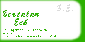 bertalan eck business card